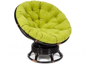 Кресло-качалка Papasan w 23/01 B с подушкой Antique brown, флок Олива в Мегионе - megion.магазин96.com | фото