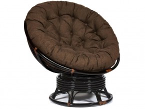 Кресло-качалка Papasan w 23/01 B с подушкой Antique brown, ткань Коричневый в Мегионе - megion.магазин96.com | фото