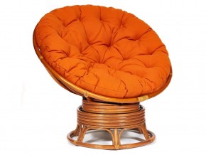 Кресло-качалка Papasan w 23/01 B с подушкой Cognac, ткань Оранжевый в Мегионе - megion.магазин96.com | фото