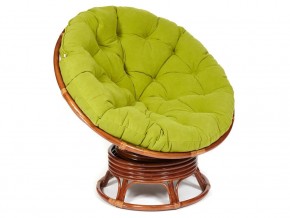 Кресло-качалка Papasan w 23/01 B с подушкой Pecan, флок Олива в Мегионе - megion.магазин96.com | фото