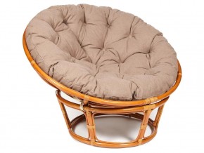 Кресло Papasan 23/01 W с подушкой Cognac, экошерсть Коричневый в Мегионе - megion.магазин96.com | фото