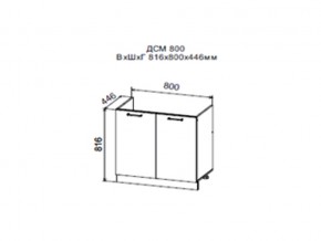 Шкаф нижний ДСМ800 под мойку в Мегионе - megion.магазин96.com | фото