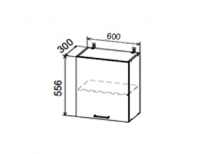 Шкаф верхний ДП600 с 1ой дверкой в Мегионе - megion.магазин96.com | фото
